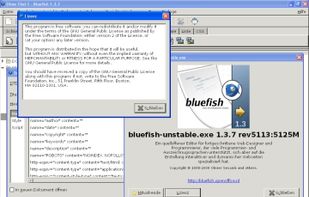 Bluefish Editor screenshot 2