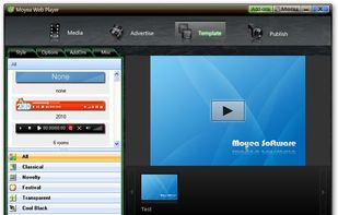 Moyea Web Player Template Interface