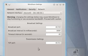 NitroShare running in KDE