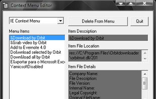 IE Context Menu