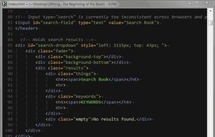 Aubrey's gVim screenshot 1