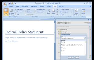 The KnowledgeTree Microsoft Office Add-in