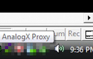 Proxy tray icon