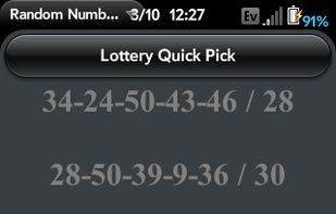 Generate lotto picks