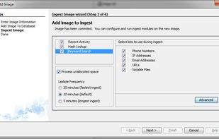 Ingest Modules analyze the disk image contents