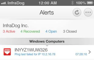 InfraDog Server Mobile Admin screenshot 2