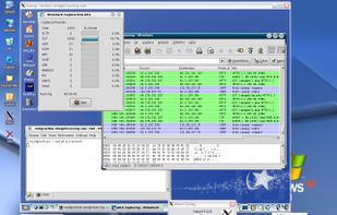 XDMCP on one X server and an xlogo X client on another.