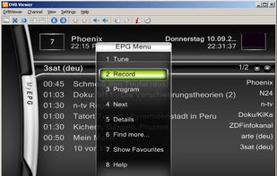 EPG for fullscreen mode & remote controls.