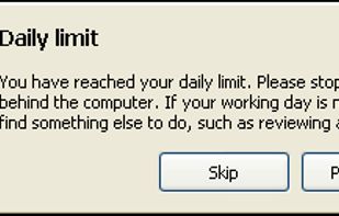 Your working day is over now…