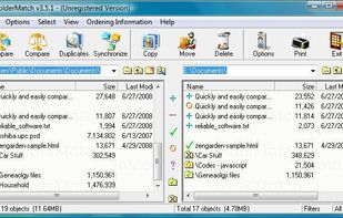 Main FolderMatch Interface 