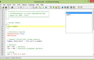 SciTe4AutoHotkey screenshot 1