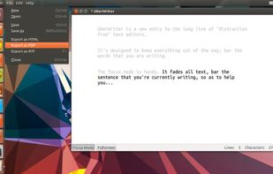 UberWriter screenshot 1