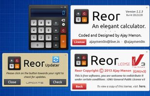 Reor - Updater, About & License.