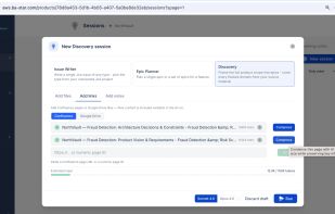 Generate epics, stories, or tasks using your Confluence pages, Drive files, and documents as context.