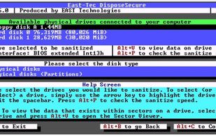 Booting in DOS and erasing the entire disk.