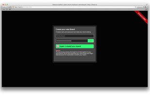 Welcome page - create a custom board here without registration