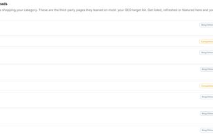 Get recommendations for backlinks and content improvements within the platform