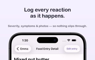 Baby Food & Allergy Tracker screenshot 1