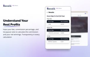 Baccarat house edge calculator.