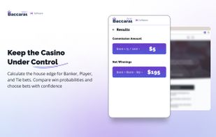 Baccarat commission calculator.