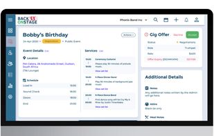 Back On Stage Individual Booking View helps you manage and organize each individual event