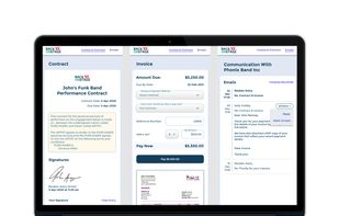 Back On Stage Client Portal is a place to keep your invoice, contract and payment portal all in the one place for easy access by client and company admin
