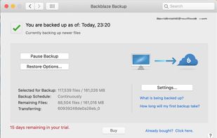 BackBlaze screenshot 1