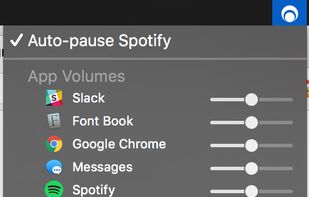 The menubar interface on a retina display.