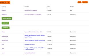 Backpack Planner screenshot 1