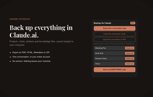 Pick a project or conversation and export it straight to your computer.