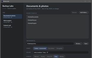 Backup Labs screenshot 1