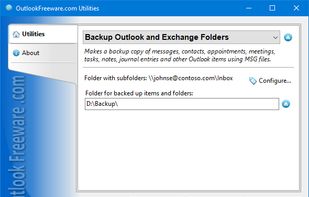 Backup Outlook and Exchange Folders screenshot 1