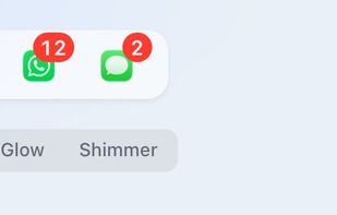 Badge styles, animations for new messages, and grouping apps under one icon.