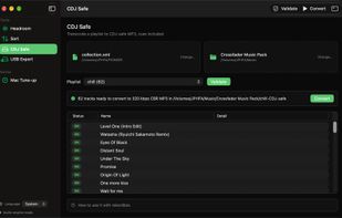 CDJ Safe: Playlist export for 320kbps MP3 to play on old CDJs.