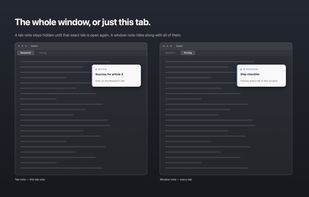 Stick it to the terminal or browser tab