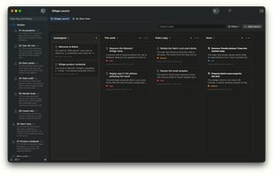 Kanban board — Organize Markdown files into columns, set priorities, and track progress.