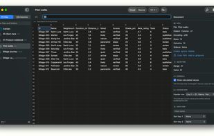 CSV editor — Edit tabular data in a grid with quick access to file details and sorting options.