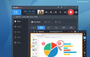 A real-time drawing function while recording the computer screen.