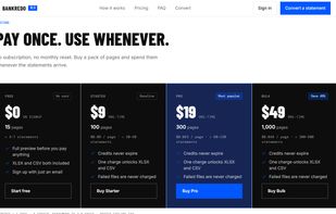 Simple one-time pricing — no subscription. Buy a page pack once and use it whenever statements arrive.