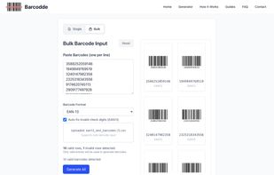Bulk Barcode Generator Preview