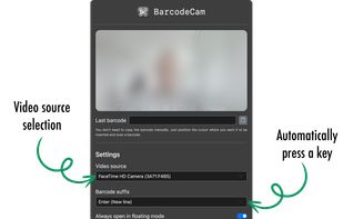 BarcodeCam screenshot 1