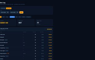 Track every transaction in real time with a detailed sales log that gives you full visibility into what’s being sold and when.