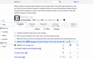 Barter.vg screenshot 1