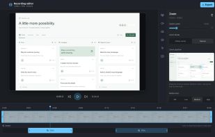 Screen recording editor with automatic zoom