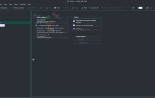 Welcome page with a black theme.