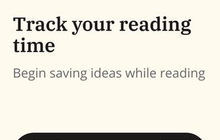 After adding a book in the app ( you can't read the book in the app) and decide to read it, the user starts a Reading Session. This screen  shows the Reading Session screen where the reader can track their reading time and add notes. there are multiple ways to add notes such as: scanning a a page and extract a quote from it, type the ideas on your own; or use the speech recognition function and dictate your idea. 