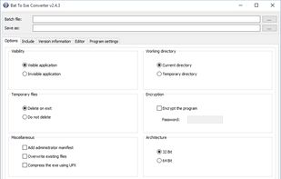 Bat to Exe Converter screenshot 1