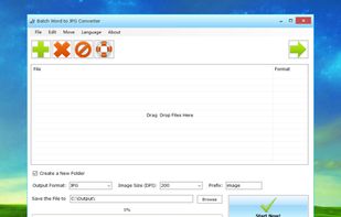 Batch Word to JPG Converter screenshot 1