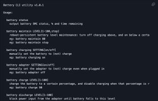 Various CLI commands.