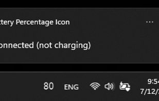 Notification and Tray Icon - Dark Theme